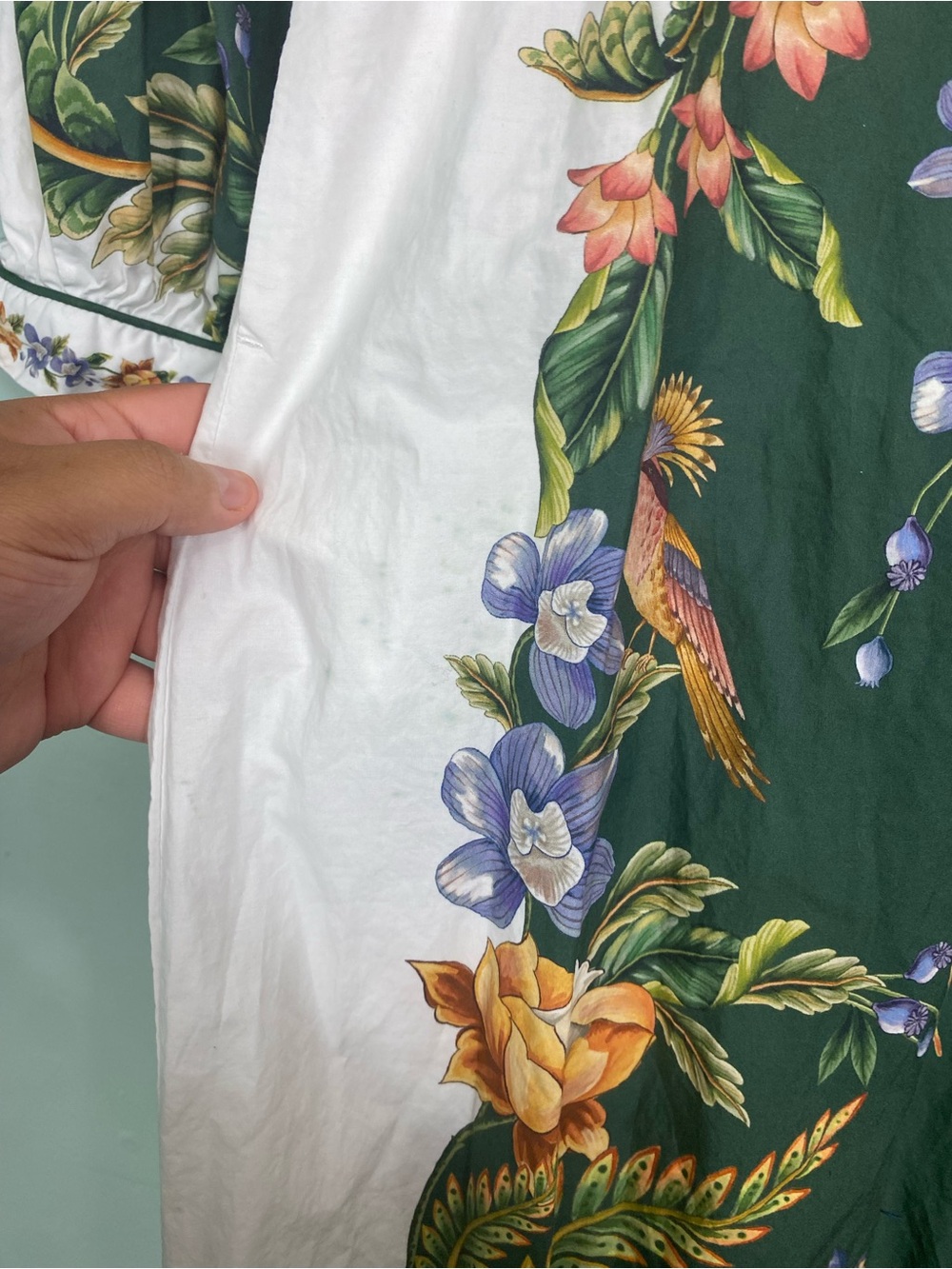 Farm Rio Green Nature V Neck Buttoned Maxi Dress Floral XL - Picture 4 of 14